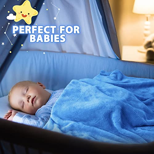 Image of Reginary 8 Pcs Fuzzy Baby Blankets Bulk 30 inch x 40 inch Toddler Nursery Daycare Nap Warm Soft Plush Fluffy Newborn Receiving Essential Infant Boy Girl Gifts Swaddling Cozy Kid Cot Crib Stroller(Classic)