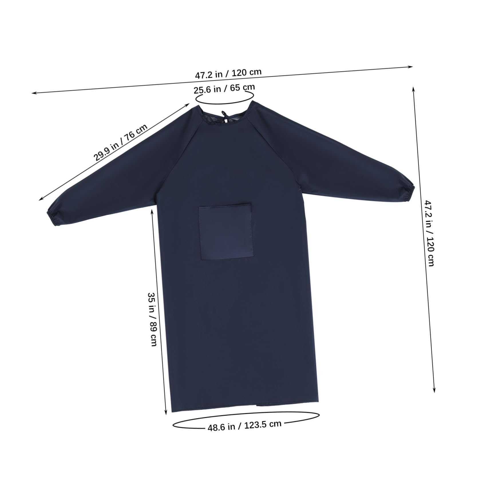 Blouse de Travail en Tissu Résistant à L'huile Imperméable Femme à Manches Longues avec Poches Tablier la Cuisine Adulte pour Vaisselle et Nettoyage Vaisselle et Nettoyage