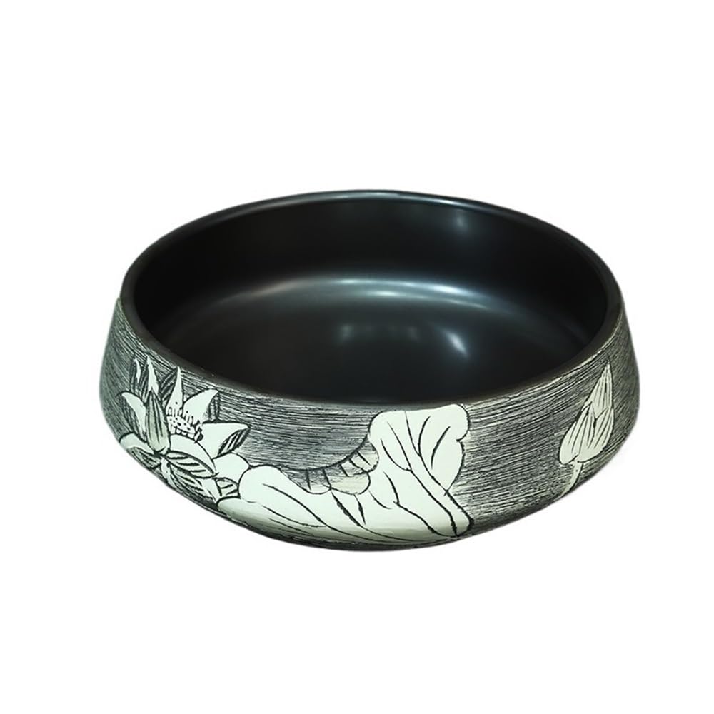 حوض غسيل الحمام Retro Art Above Counter Sink Vintage Ceramic Rounded Corner Large Washbasin