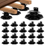 24 Pack Adjustable Deck Support Pedestal, Heavy Duty Deck Foundation Base,...