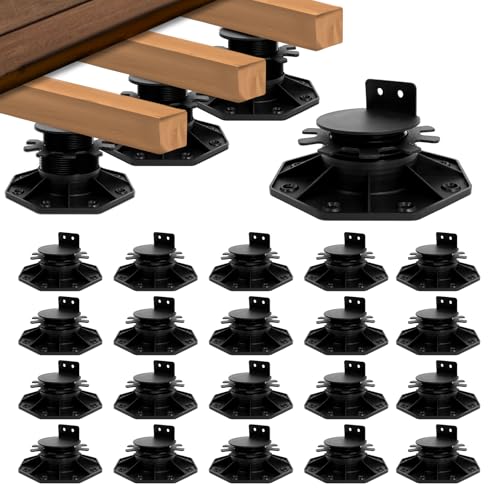 MCCKLE 24 Pack Adjustable Deck Support Pedestals
