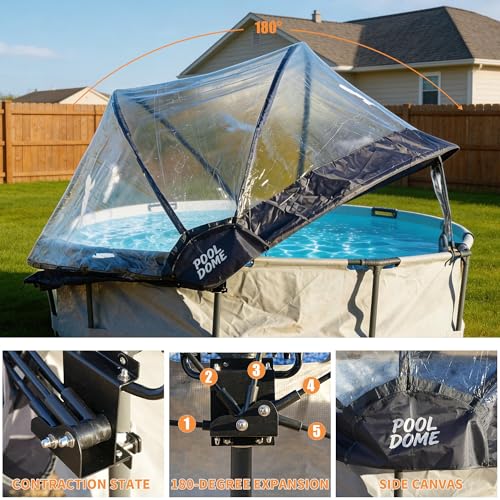 Cubierta cúpula para piscina redonda 15 ft miniatura 5