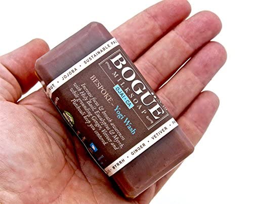 Handmade Bogue Goat Milk Soap-Increase Breath awareness with Holy Basil, Eucalyptus & Myrrh, with grounding Ginger, Vetiver and Patchouli to keep you centered- BESPOKE N°19 "Namaste" Blend Yogi Wash image 2