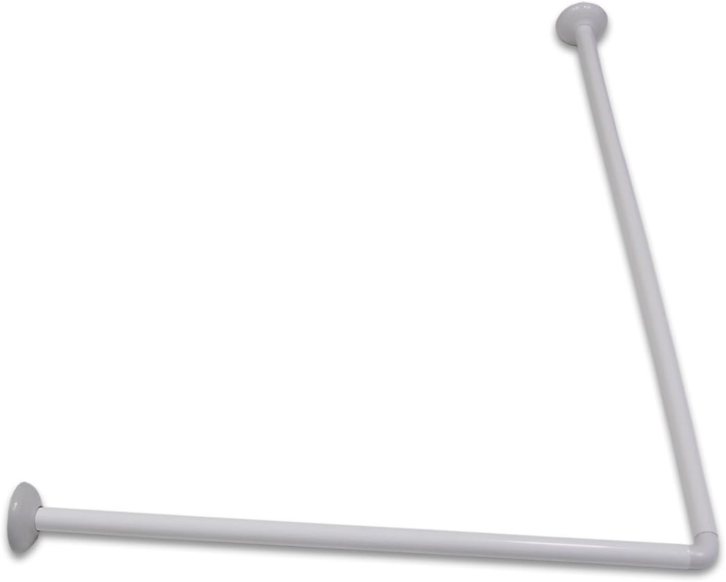 BriTools Shower Curtain Rail, See Description, White, L 80 x 80 cm