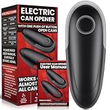 Electric Can Opener, One Touch Battery Operated Automatic Can Opener with Smooth Edge, Hands Free Can Openers for Seniors with Arthritis and Weak Hands, Kitchen Gadget Fits Most Standard Cans