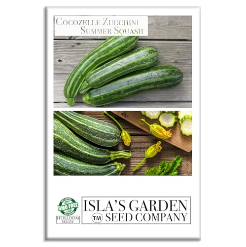Comparison: Stove Top Zucchini And Squash 9 Cocozelle Zucchini Summer Squash Seeds – 50+ Heirloom Non-GMO Seeds by Isla’s Garden Seeds, High-Yield Variety, Perfect for Home Gardens, Easy to Grow, Delicious & Tender Harvest,Great Gardening Gift