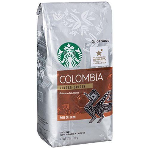 Starbucks Colombia Medium Roast Ground Coffee, 12-Ounce Bag Pack of 2