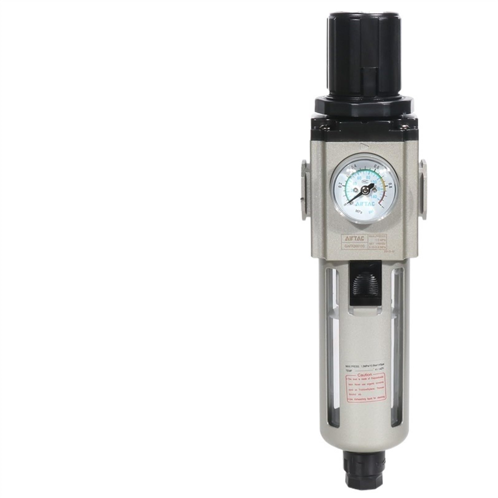 GAFR20006/300-08S/400-10/15 600-25 Filtro regulador de presión del filtro de aire del procesador de fuente de aire (Size : GAFR20008S)