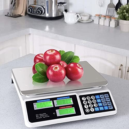 Digital Pricing Scale 40Kg/88Lb Commercial Food Pricing Precise Scale Price Computing Scale With Dual Led Display For Kitchen Market Fruit Store #TOP2