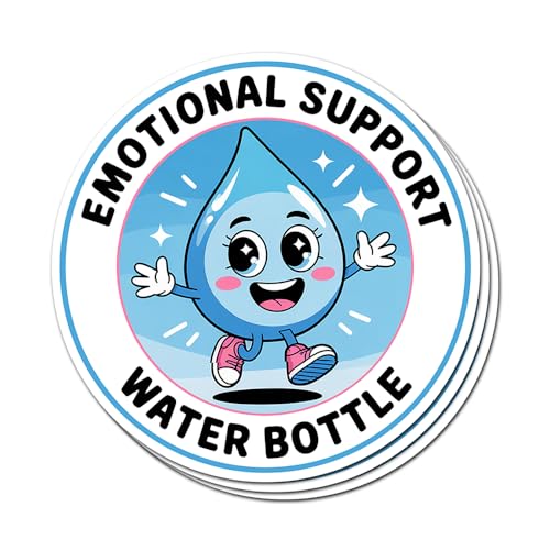 (3 PCS) Emotional Support Water Bottle Sticker Cute...