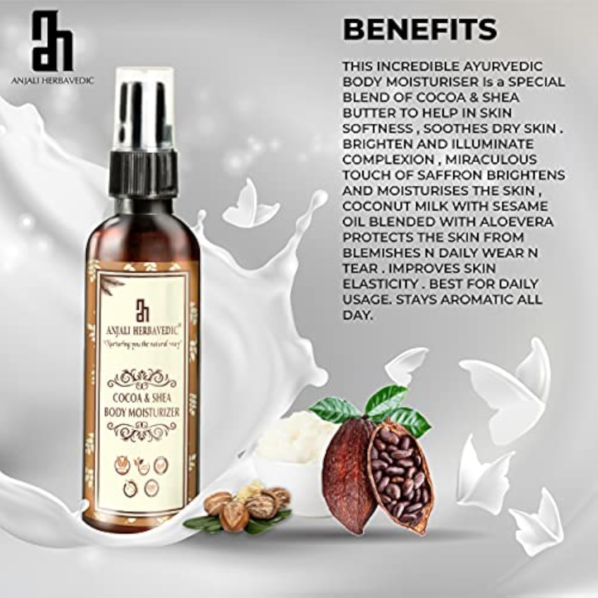 Cocoa & Shea Body Moisturizer for Soft & Lustrous Skin, 100 ML