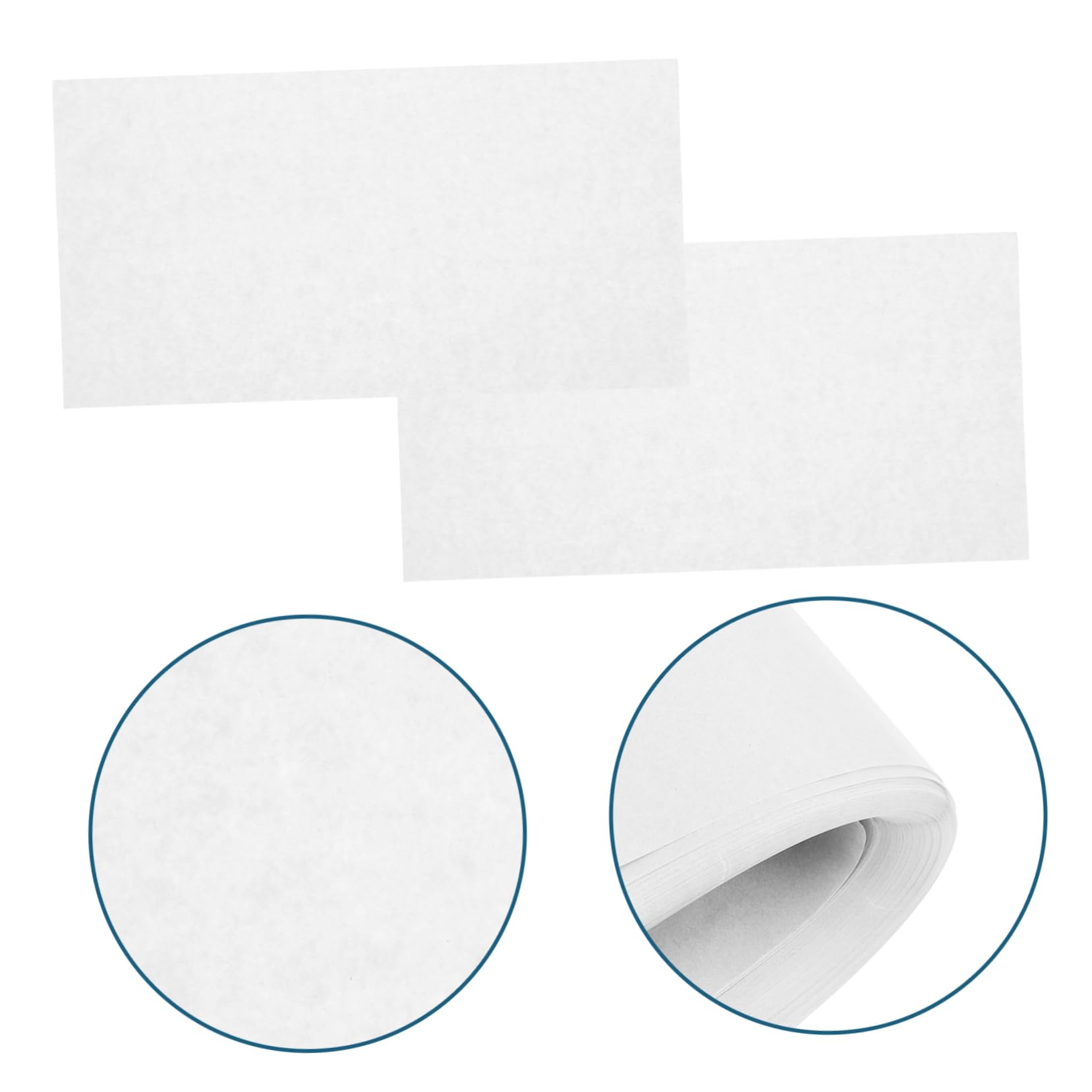 Feuilles de Papier Parchemin pour Plateau de Congélation, 300 Pièces Blanc