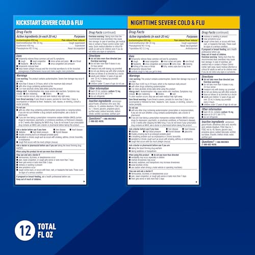 Mucinex Fast-Max Kickstart Severe Cold and Flu Medicine for Adults, Liquid Cold Medicine & Cough Medicine for Adults, Generic Expectorant Guaifenesin & Cough Suppressant Dextromethorphan, 2x6 fl oz - image 6