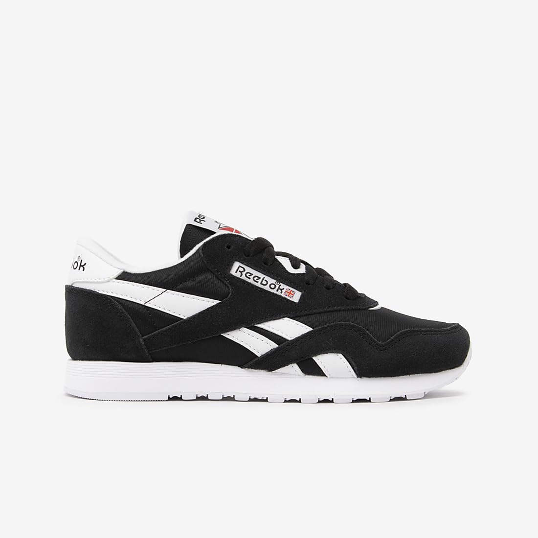Reebok - Classic Nylon Trainers, Man, : Black/White/White Men's Size 40.5
