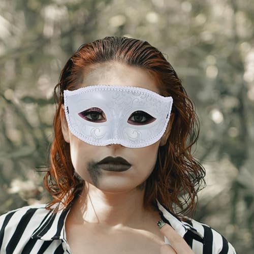 Masque de mascarade dentelle blanche confortable : ne souffrez plus pendant le carnaval