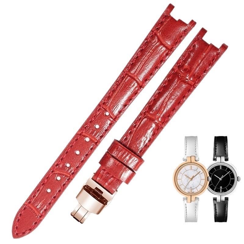 Bracelet montre en cuir cranté Tissot Flamenco T094. Élégance intemporelle pour montre femme.