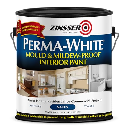 Zinsser Perma White Interior Paint, Satin White, 3.72 Litre