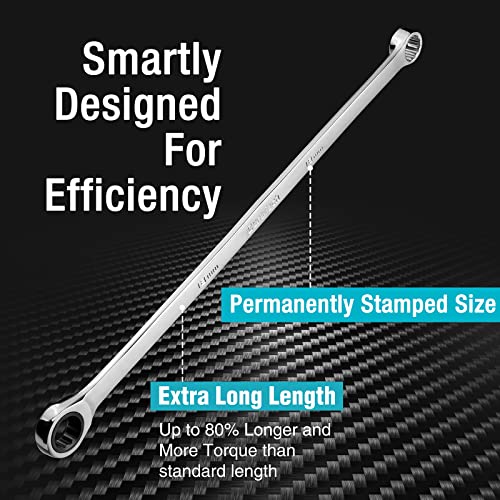 Image of DURATECH 18mm Extra Long Ratcheting Wrench, Metric, CR-V Steel