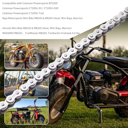 Image of 420 Chain 42 Links + Chain Breaker fit for Coleman CT200U CT200U-EX BT200X Baja Warrior MB200 Massimo Trailmaster Predator 212cc 196cc 6.5hp Mini Bike Parts