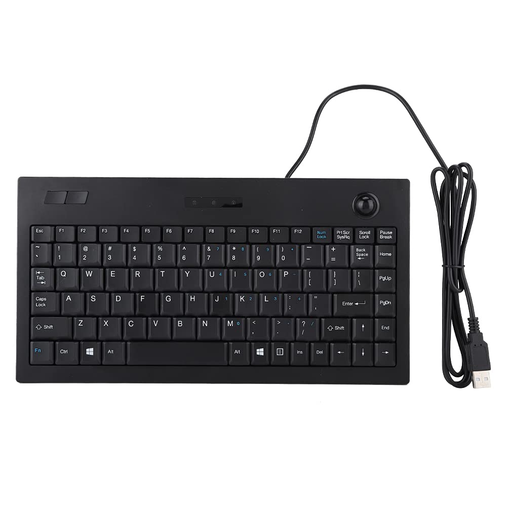 Ultra Cienka Mini Klawiatura Przewodowa, Przemysłowa Cicha Klawiatura Biznesowa USB, Wytrzymała z matą antypoślizgową z antypoślizgową konstrukcją i funkcją Plug and Play, Idealna do Biura,