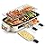 Pukomc Electric Indoor Grill,2 in 1 Indoor Grills for Kitchen with Grill Net & Non-Stick Cooking Removable Plate, Temperature Control, Dishwasher Safe, 1500W Smokeless Grill
