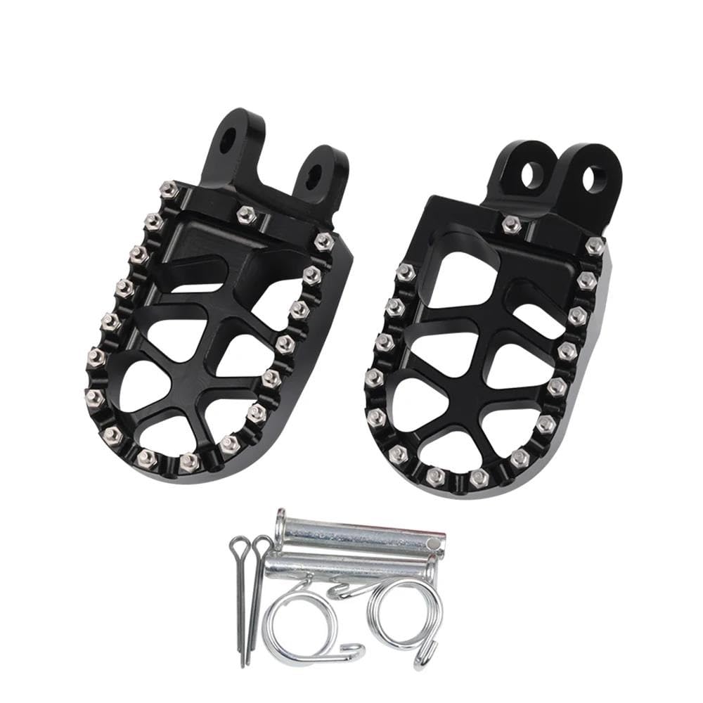 Repose-pieds larges offroad en aluminium forgé noir pour Honda CRF