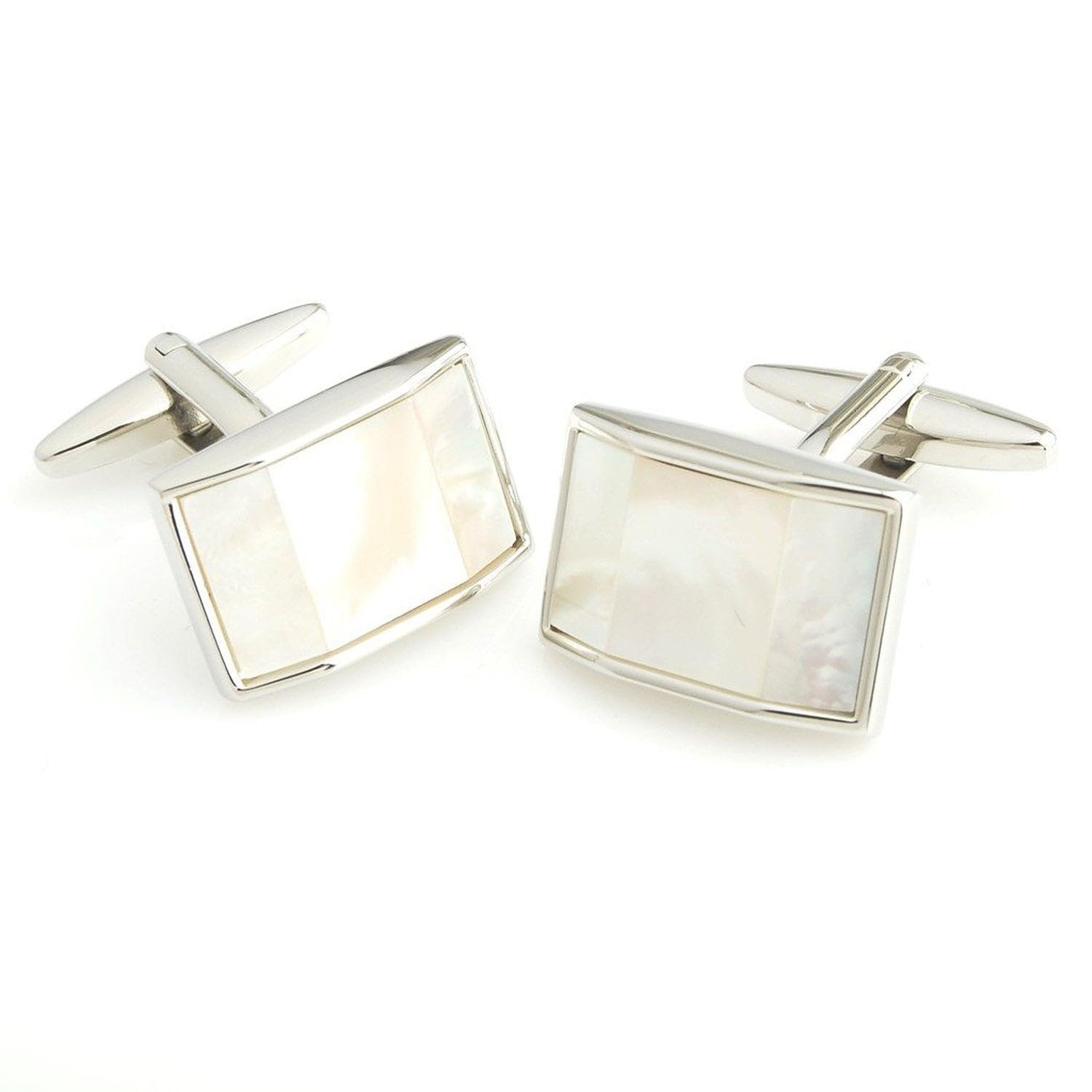 Peluche Trapezium Shaped Natural Mother of Pearl Stone (Semi-precious) Cufflinks for Men (B01BOOA1EU) Amazon Price History, Amazon Price Tracker