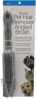 Silicone Pet Hair Remover Angled Brush Car Couch Clothes Furniture - Dog & Cat Fur Lint Removal Brush Soft Rubber Bristles