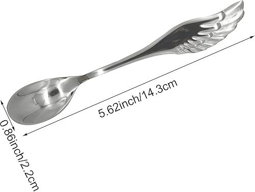 Miniatura 3 de Pinenjoy Juego de 2 cubiertos de acero inoxidable 1810 (304) para cucharadita, café, postre, helado, ensalada de frutas, cubiertos