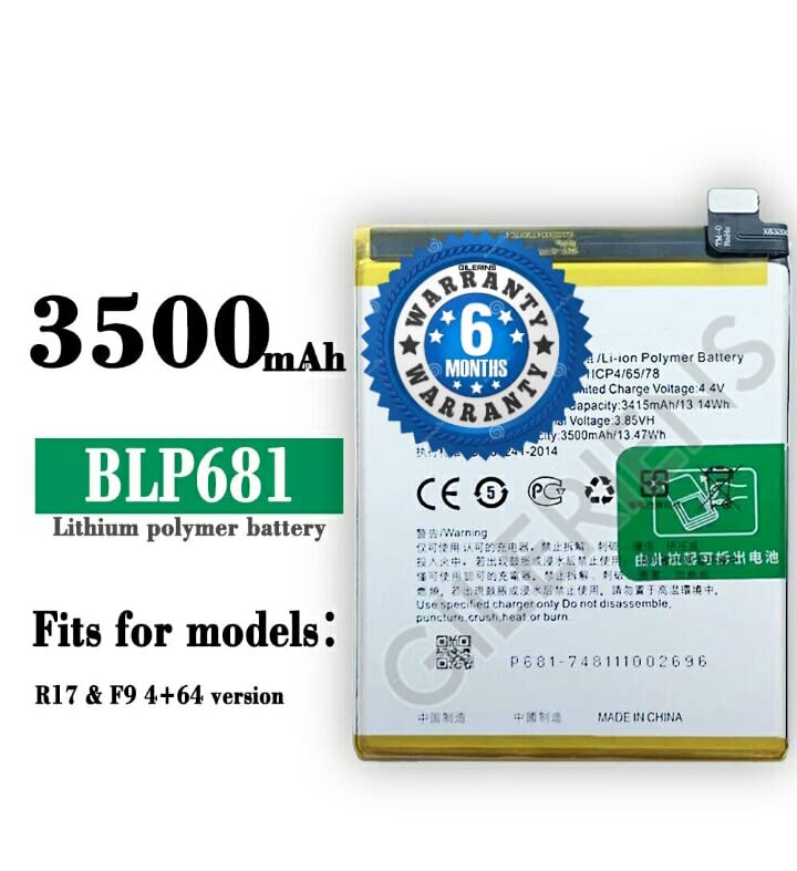 Image of Original BLP681 Battery for Oppo F9, F9 Pro / R17,F9 4+ 64 Vision CPH1879, PBEM00 Battery with 6 Month Warranty**(P00149)