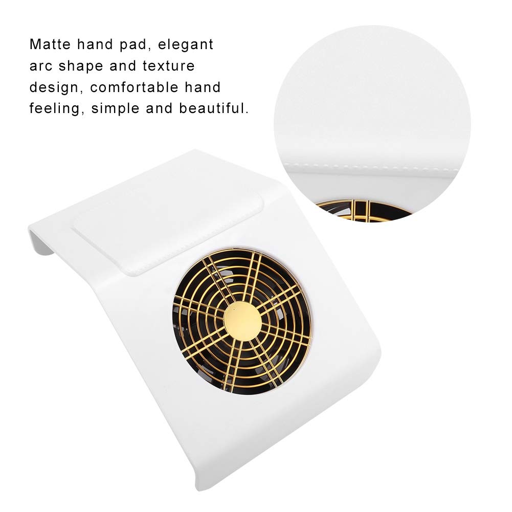 Colector de Polvo de Uñas de 40 W, Máquina de Succión para Decoración de Uñas, Aspiradora, Herramienta de Manicura con Filtro, Herramientas Profesionales de Aspiradora para Salón(fuente blanca)