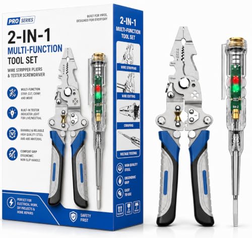New Multifunctional Stainless Steel Wire Cutter Foldable Wire Stripper Crimper Cable Cutter Pliers Non slip Grip for Cutting Electrical Stripping Tool