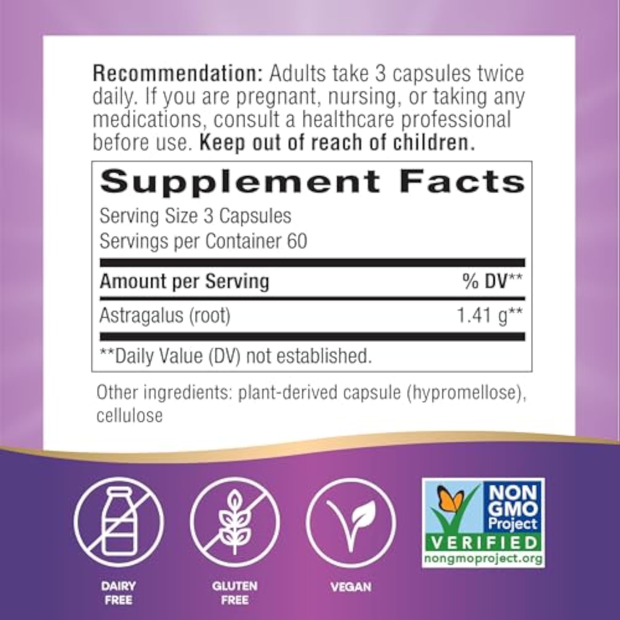 Nature's Way Astragalus Root 180 AD, Immune Support