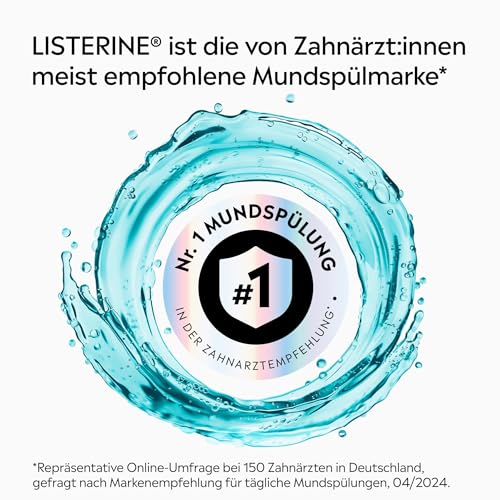 LISTERINE Total Care Zahnstein-Schutz 500 ml, schützende Mundspülung gegen Zahnstein mit 6 in 1 Wirkung, antibakterielles Mundwasser schützt vor Zahnfleischproblemen, bis zu 24h frischer Atem