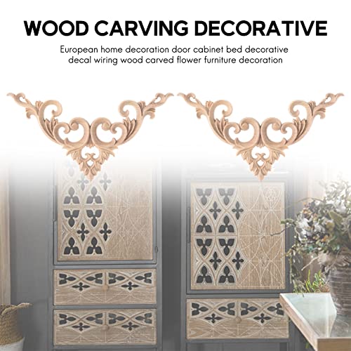 Dojimayisc 4Pcs/Set Carved Corner Onlay Applique Unpainted Frame Cabinet Cabinet Sticker for Decoration 15cm - Image 3