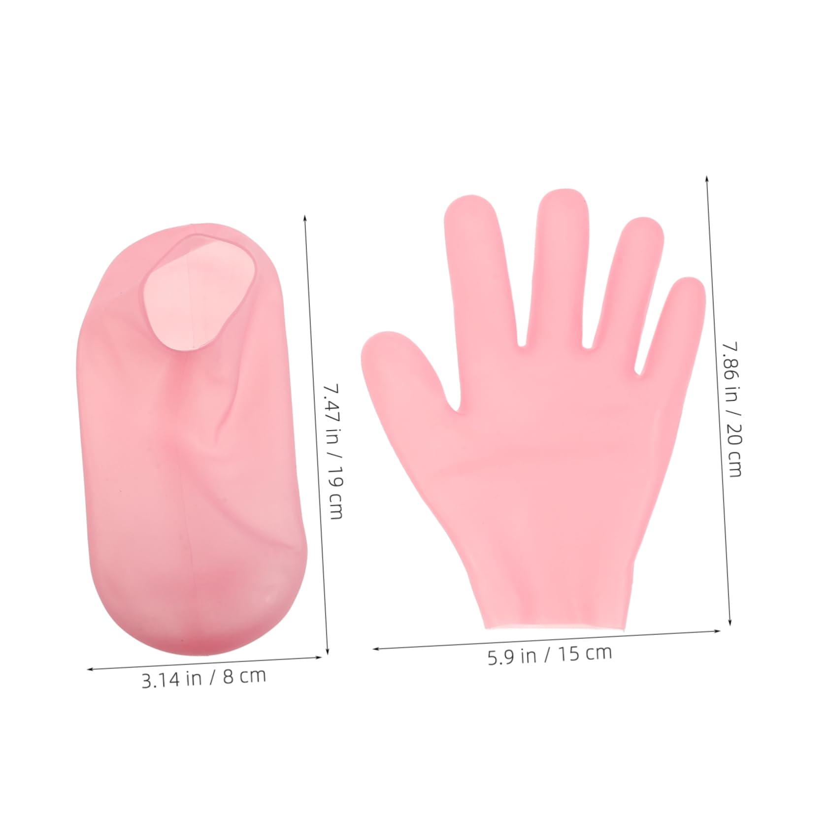 TOVINANNA 1 Set Moisturizing Hand and Foot Mask Hydrating Silicone Gloves Socks for Dry Skin Care Ergonomic Design for Overnight Use