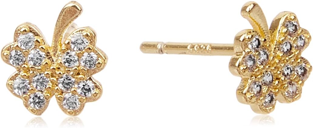Tree of Life Stud Earrings Gold Plated Earrings Hypoallergenic Cubic Zirconia Round Life Tree Earring Geometry Lightweight Trendy Earrings for Women