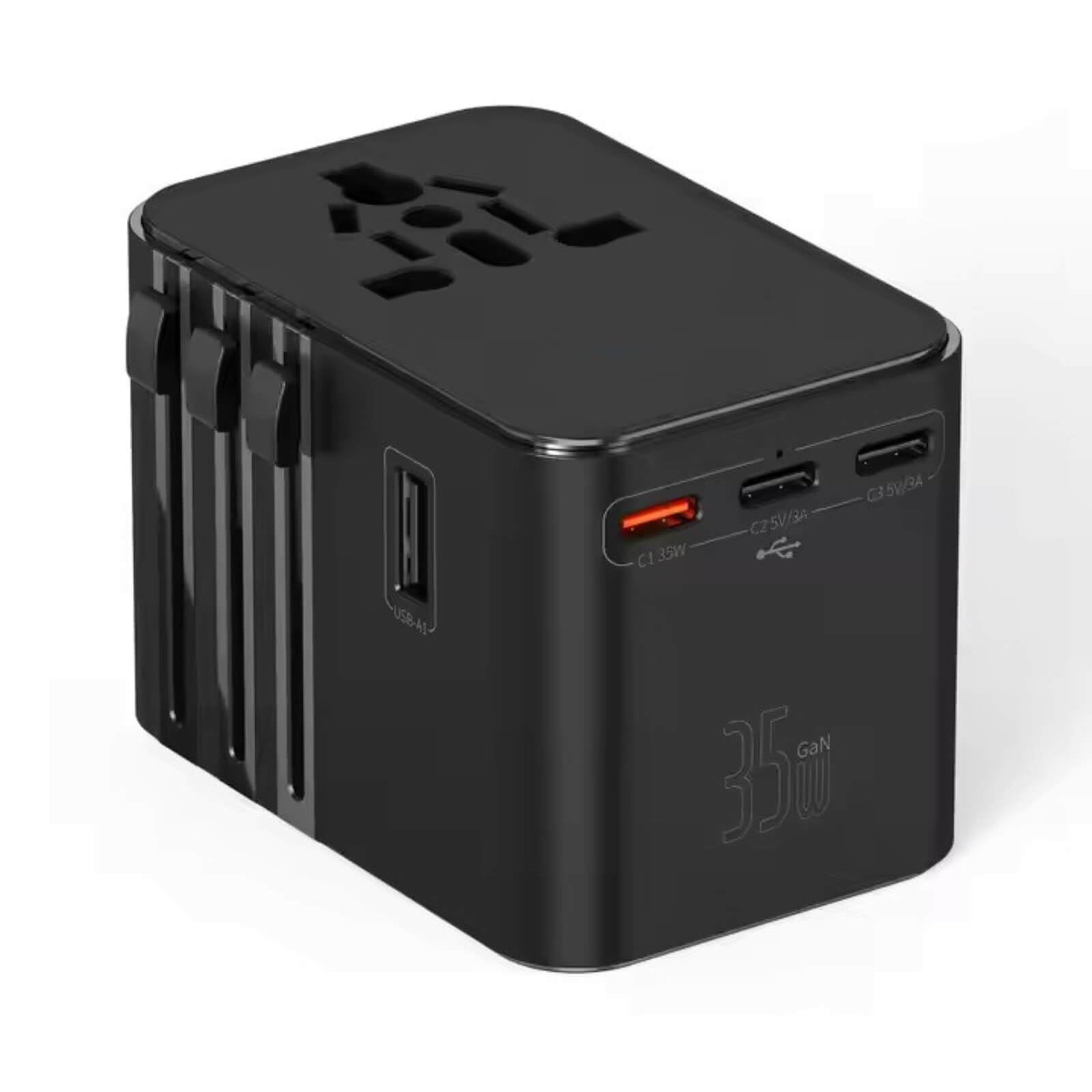 Universal Charger Adapter | Universal Travel Adapter All in One | International Travel Adapter, 3-USB C, 2-USB A, 35W, 6 in 1 Universal Plug Socket, Compatible 150+ Countries-image-14