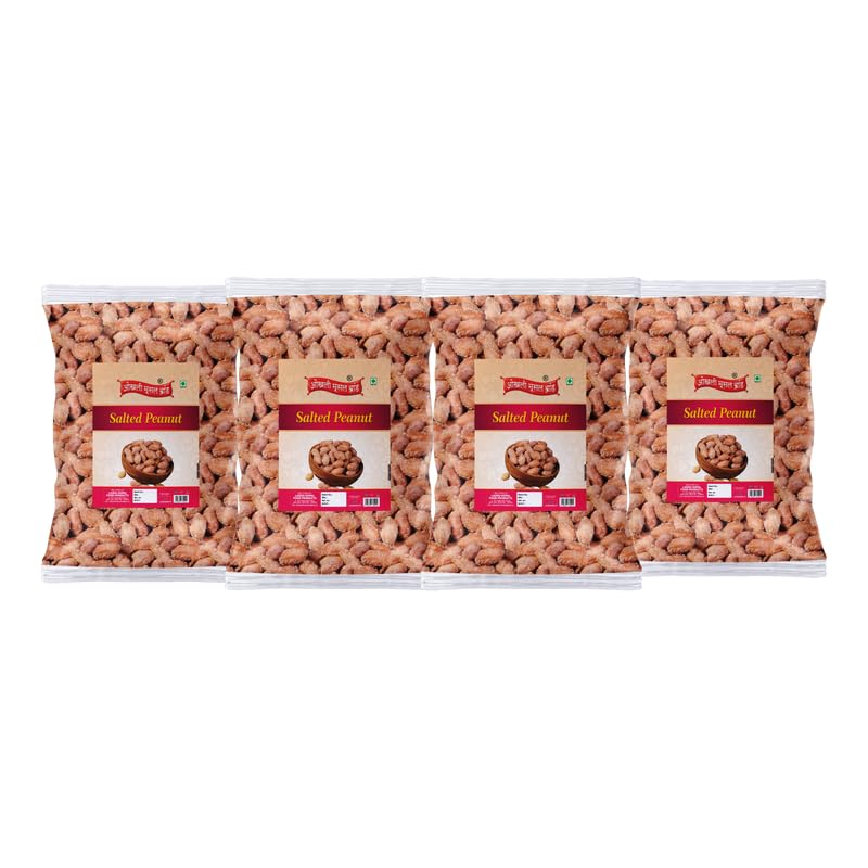 Image of OKHLI MUSAL BRAND Rich in Protein & Fibre | Roasted Peanuts, Himalyan Rock Salted Flavour | No Artificial Flavour | Roasted, Not Fried Snacks | Fast Vrat Upwaas Navratri Diwali Snack-850g*4Pack