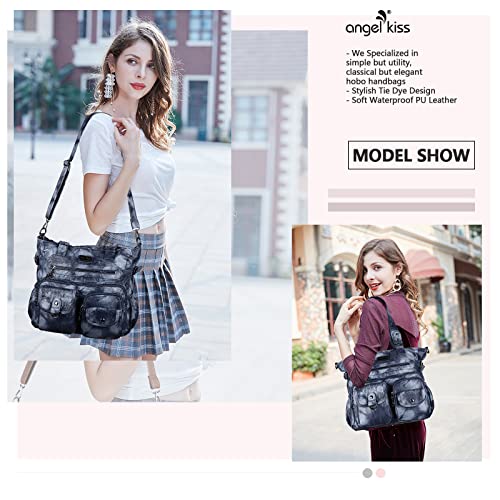 Image of Angelkiss Purses Handbags for Women PU Tote Satchel Bags for Women Pockets Shoulder Bags | PU