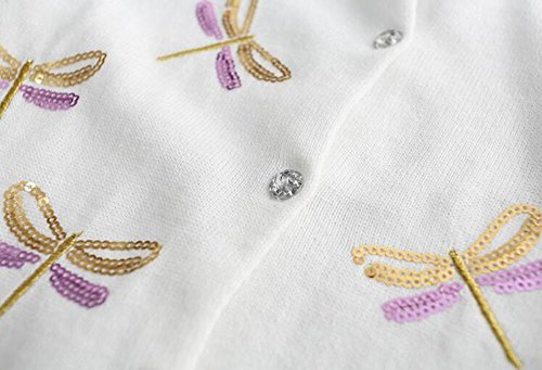 Girl's Sequin "Dragon fly" Knitted Cardigan Sweater4