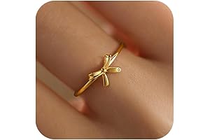 S925 Sterling Silver Dainty Bow Rings for Women: Eternal Bond with Mother and Daughter