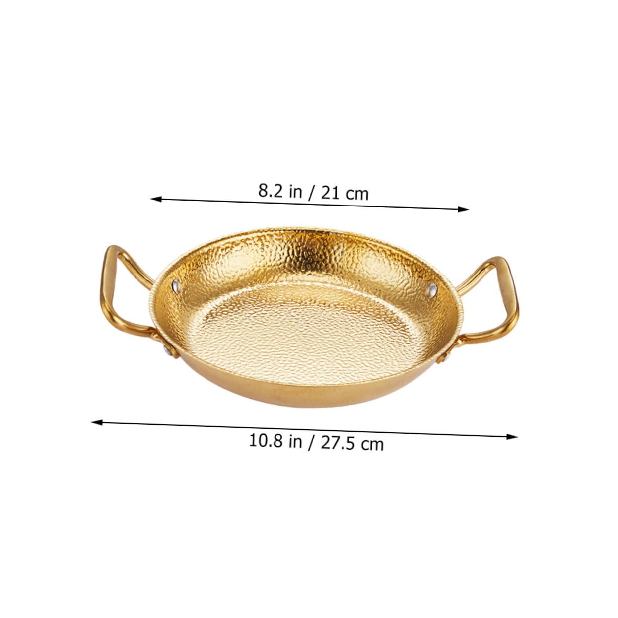 Cabilock Restaurant Quality Cookware Stainless Steel Braising Pan Easy to Clean Paella Pot Safe Handle