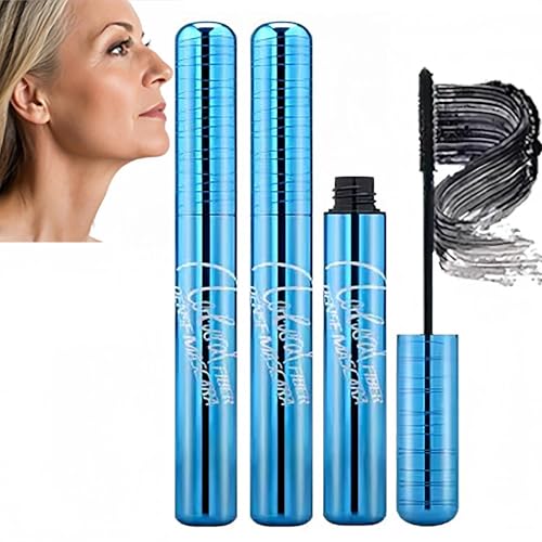 2 Pack Prime-Lash Mascara for Mature Ladies & Seniors Volumizing & Lengthening Formula for Thinning Lashes Hypoallergenic Smudge-Proof Black Mascara. Perfect for Delicate Eyes