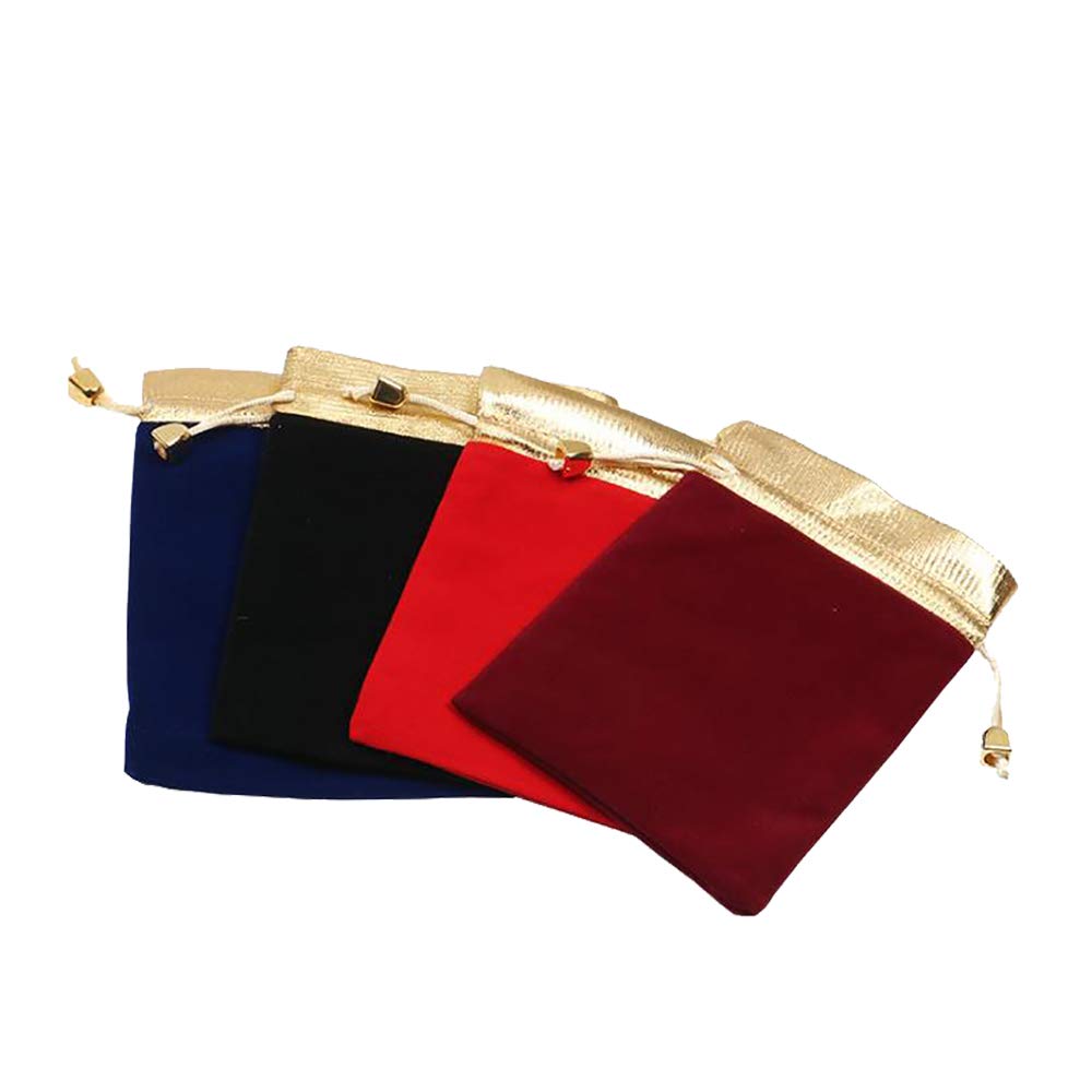 Lot De 6 Sacs à Bijoux En Velours Avec Cordon De Serrage - Pour Mariage, Noël, Anniversaire, Fête, Cadeau - 12 X 15 Cm, Lac Bleu