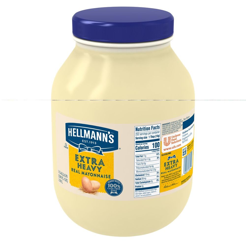 HELLMANN'S Extra Heavy / 128 Ounce (Pack of 4) / 1 Mayonnaise