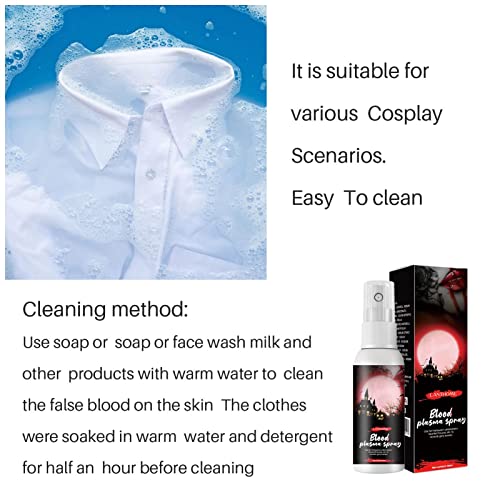 Sangue Falso Dia das Bruxas,Maquiagem de sangue falso de Halloween - Spray de maquiagem de sangue fa