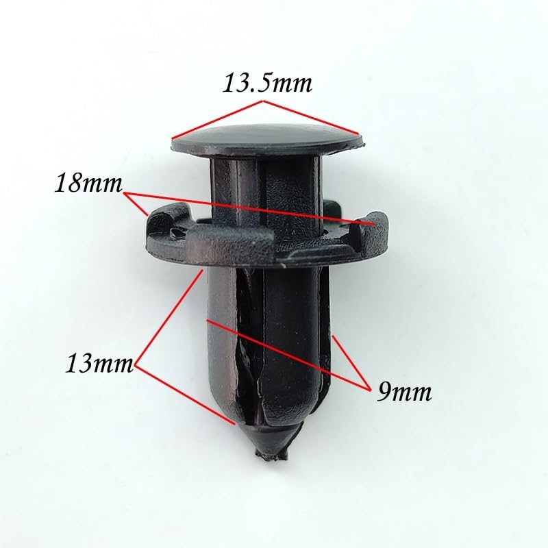 50個入り 自動車用バンパーファスナー 9mm リベットリテーナー プッシュカバー 車用ドアトリムパネルクリップ MR200300