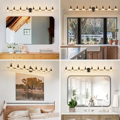 Image of XIEDUN Bathroom Vanity Light Black 8 Light