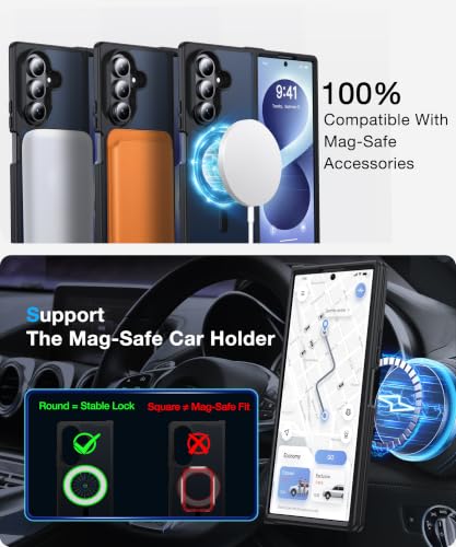 Image of NO.1 Magnetic for Samsung Galaxy Z Fold 8 Ultra Case with MagSafe | [Military Grade Drop Tested][Translucent Matte][Anti-Fingerprint] Soft Silicone Bumper for Samsung Fold 8 Ultra Case,Black
